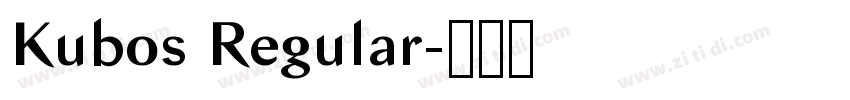 Kubos Regular字体转换